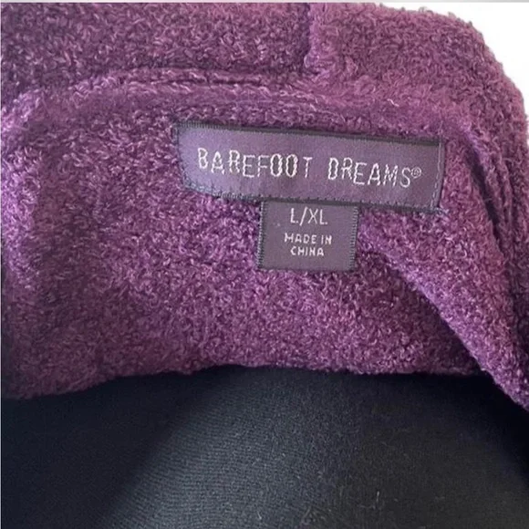 Barefoot Dreams Bamboo CozyChic Lite Calypso Purple Ombre Cardigan L/XL - Picture 5 of 6